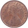 Image 2 : Copper One Quarter Anna Coin of Victoria Empress of Calcutta Mint of 1893.