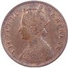 Image 2 : Copper Quarter Anna Coin of Victoria Empress of Calcutta Mint of 1894.