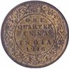 Image 1 : Copper Quarter Anna Coin of King George V Calcutta Mint of 1916.