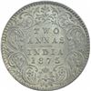 Image 1 : Silver Two Annas Coin of Victoria Queen of Calcutta Mint of 1875.