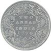 Image 1 : Silver Two Annas Coin of Victoria Queen of Bombay Mint of 1876.