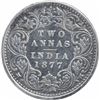 Image 1 : Silver Two Annas Coin of Victoria Empress of Bombay Mint of 1877.