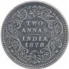 Image 1 : Silver Two Annas Coin of Victoria Empress of Calcutta Mint of 1878.