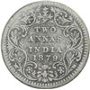Image 1 : Silver Two Annas Coin of Victoria Empress of Calcutta Mint of 1879.