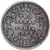Image 1 : Silver Two Annas Coin of Victoria Empress of Bombay Mint of 1883.