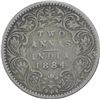 Image 1 : Silver Two Annas Coin of Victoria Empress of Bombay Mint of 1884.