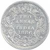 Image 1 : Silver Two Annas Coin of Victoria Empress of Calcutta Mint of 1886.