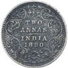 Image 1 : Silver Two Annas Coin of Victoria Empress of Bombay Mint of 1890.