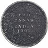 Image 1 : Silver Two Annas Coin of Victoria Empress of Bombay Mint of 1891.