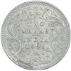Image 1 : Silver Two Anna Coin of Victoria Empress of Calcutta Mint of 1891.