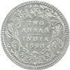 Image 1 : Silver Two Annas Coin of Victoria Empress of Calcutta Mint of 1898.