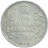 Image 1 : Silver Two Annas Coin of King Edward VII of Calcutta Mint of 1909.