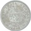 Image 2 : Silver Quarter Rupee Coin of Victoria Queen of Calcutta Mint of 1840.