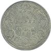 Image 1 : Silver Quarter Rupee Coin of Victoria Empress of Calcutta Mint of 1881.