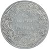 Image 1 : Silver Quarter Rupee Coin of Victoria Empress of Calcutta Mint of 1888.