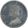Image 2 : Silver One Quarter Rupee coin of Victoria Empress of Bombay Mint of 1890.