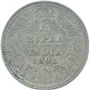 Image 1 : Silver Quarter Rupee of Victoria Empress of Calcutta Mint of 1893.