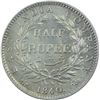Image 2 : Silver Half Rupee Coin of Victoria Empress of Bombay Mint of 1840.