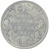 Image 1 : Silver Half Rupee Coin of Victoria Empress of Bombay Mint of 1877.