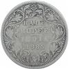 Image 1 : Silver Half Rupee Coin of Victoria Empress of Bombay Mint of 1885.