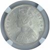 Image 2 : Silver Half Rupee Coin of Victoria Empress of Calcutta  Mint of 1887.