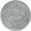 Image 1 : Silver Half Rupee Coin of Victoria Empress of Calcutta Mint of 1897.