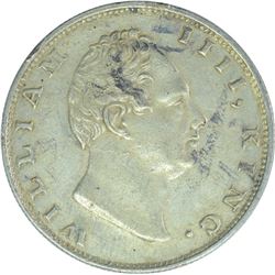 Silver One Rupee Coin of King William IIII of Calcutta Mint of 1835.