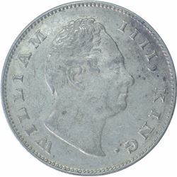 Silver One Rupee Coin of King William IIII of Calcutta Mint of 1835.