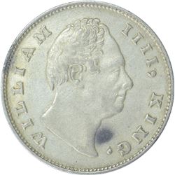 Silver One Rupee Coin of King William IIII of Bombay Mint of 1835.