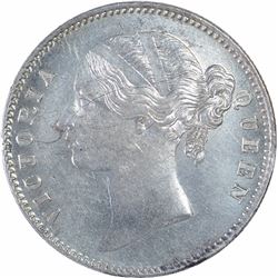 Rare Silver One Rupee Coin of Victoria Queen of Calcutta Mint of 1840.