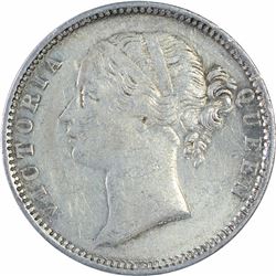 Silver One Rupee Coin of Victoria Queen of  Madras Mint of 1840.