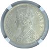 Image 2 : Silver One Rupee Coin of Victoria Queen of Bombay Mint of 1862.