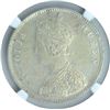 Image 1 : Silver One Rupee Coin of Victoria Queen of Bombay Mint of 1862.