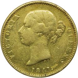 Gold One Mohur Coin Of Victoria Queen Of Calcutta Mint Of 1841 gold-one-mohur-coin-of-victoria-queen-of-calcutta-mint-of-1841