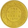 Image 2 : Gold One Mohur Coin of Victoria Empress of Calcutta Mint of 1879.
