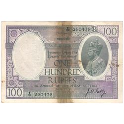 100 Rupees of Rangoon Circle of King George V