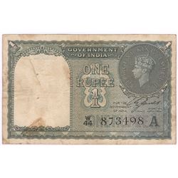 One Rupee W Prefix A Inset of King George VI