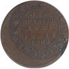 Image 1 : Error Copper One Quarter Anna Coin of King Edward VII of Calcutta Mint of 1908.