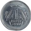 Image 1 : Steel  Error One Rupee Coin of Republic India of 1999.