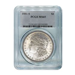 1881-S $1 Morgan Silver Dollar - PCGS MS65