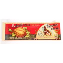 VINTAGE BUTTERFLY BRAND SQUASH ADVERTISING CRATE LABEL