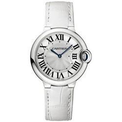 Cartier Ballon Bleu 33Mm Leather Strap  Women Watch