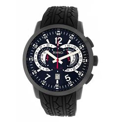 Roberto Bianci Men's Pro Racing Chronograph Gun Plated Watch With Black Face-7096MRUB-GUN