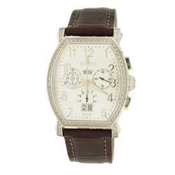 Roberto Bianci Classic Strap Diamond Watch With Chronograph And Day And Date -1861DIA