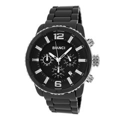 Roberto Bianci Unisex Black Ceramic Chronograph Watch-5875M