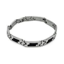 Stainless Steel Black Enamel Celtic Design Bracelet ssb00234