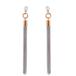 Sterling Silver Rose Gold Plated Ponytail Earring ITE00073RH/RGP