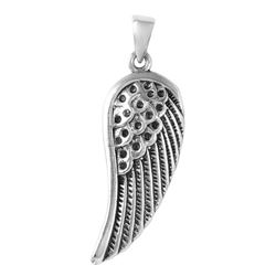 Sterling Silver Stylized Wing Pendant STP01291