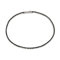 Sterling Silver Rhodium Plated Multiple Cricle Black Tennis Micro Pave CZ Bracelet gmb00009blk