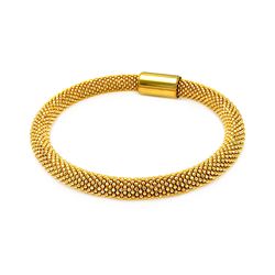 Sterling Silver Gold Plated Bead Italian Bracelet itb00091gp